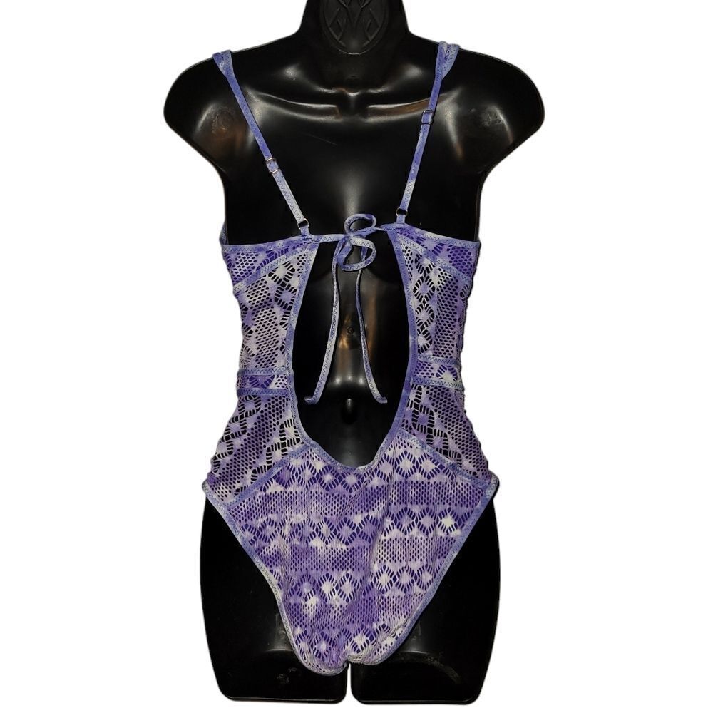 Purplepatterned Women's Swimsuit Rebecca Virtue View 2